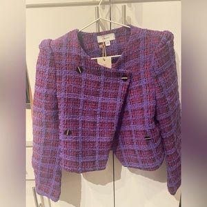 Brand New With Tags Purple Tweed RIHOAS Blazer + Pencil Skirt